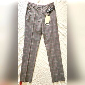 Brand new MaxMara Weekend Cigarette Gray Plaid Pants size 36 or 2